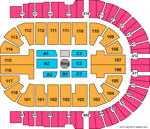 O2 Arena - London UFC Seating Chart